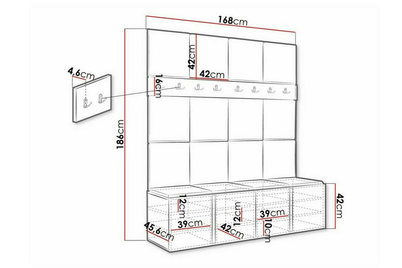 Dunvegan Highboard Graphite - Oppbevaring - Skap - Oppbevaringsskap