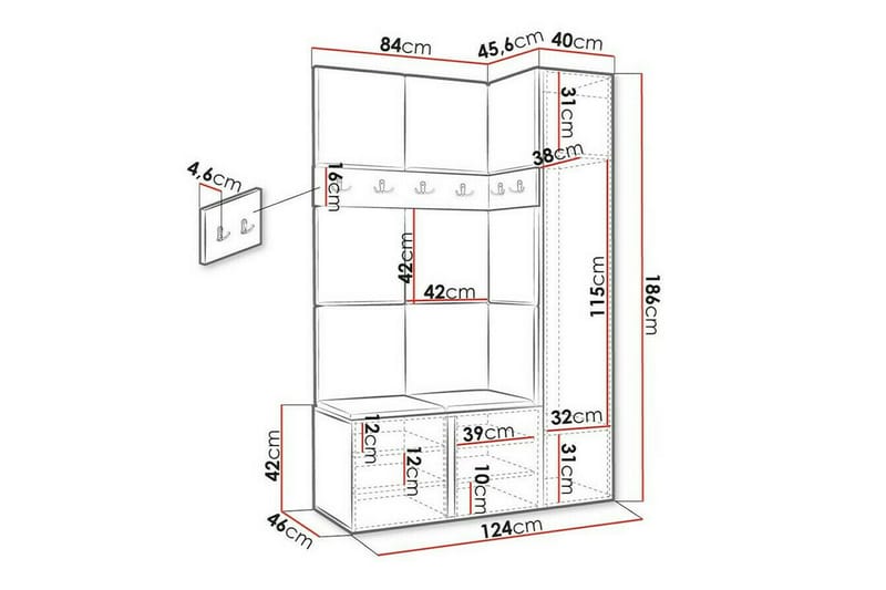 Dunvegan Highboard Graphite - Oppbevaring - Skap - Oppbevaringsskap