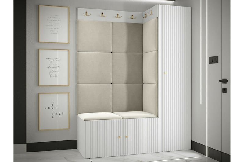 Dunvegan Highboard - Hvid - Oppbevaring - Skap - Oppbevaringsskap