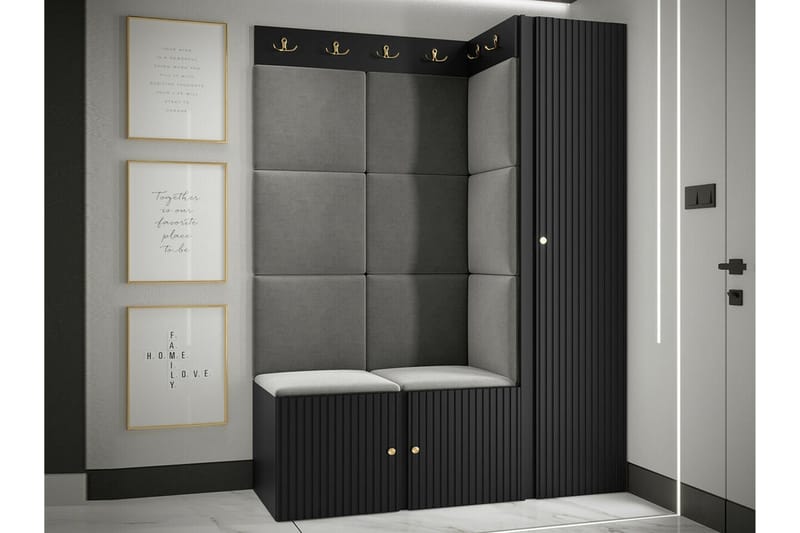 Dunvegan Highboard - Svart - Oppbevaring - Skap - Oppbevaringsskap