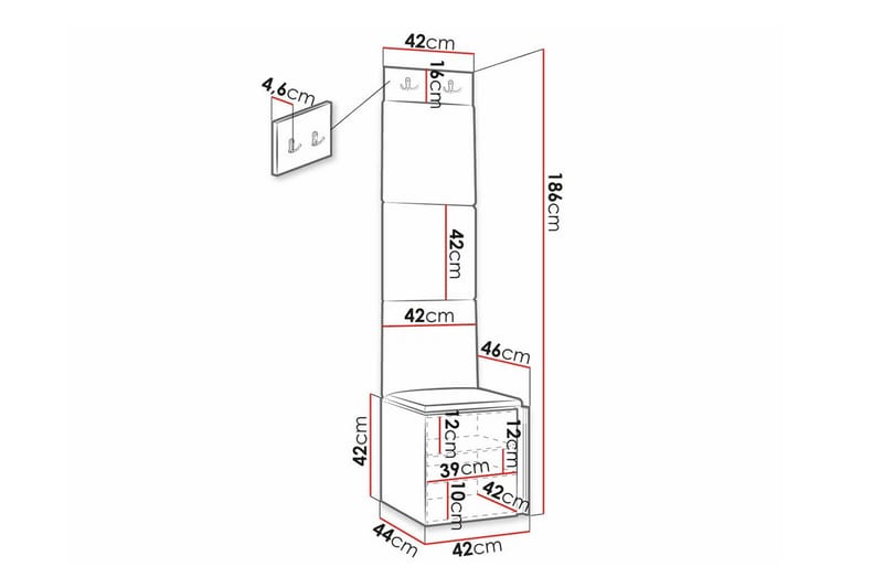 Dunvegan Highboard - Svart - Oppbevaring - Skap - Oppbevaringsskap