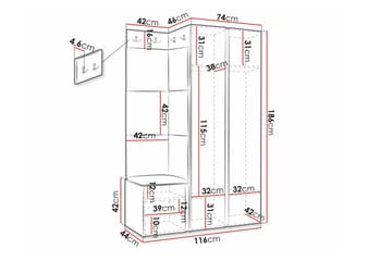 Dunvegan Highboard - Svart - Oppbevaring - Skap - Oppbevaringsskap