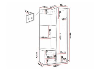 Dunvegan Highboard White - Oppbevaring - Skap - Oppbevaringsskap