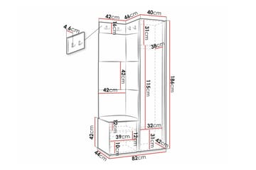 Dunvegan Highboard White - Oppbevaring - Skap - Oppbevaringsskap