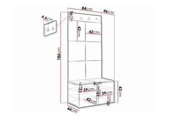 Dunvegan Highboard White - Oppbevaring - Skap - Oppbevaringsskap