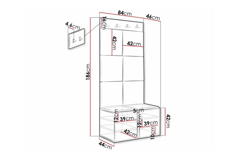 Dunvegan Highboard White - Oppbevaring - Skap - Oppbevaringsskap