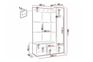 Dunvegan Highboard White - Oppbevaring - Skap - Oppbevaringsskap