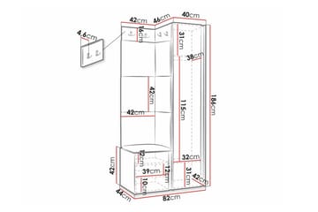 Dunvegan Highboard White - Oppbevaring - Skap - Oppbevaringsskap
