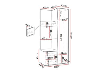 Dunvegan Highboard White - Oppbevaring - Skap - Oppbevaringsskap