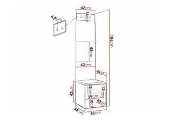 Dunvegan Highboard White - Oppbevaring - Skap - Oppbevaringsskap