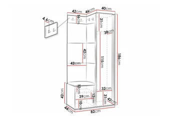 Dunvegan Highboard White - Oppbevaring - Skap - Oppbevaringsskap