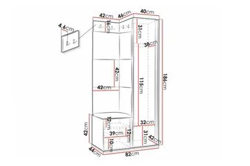 Dunvegan Highboard White - Oppbevaring - Skap - Oppbevaringsskap