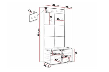 Dunvegan Highboard White - Oppbevaring - Skap - Oppbevaringsskap