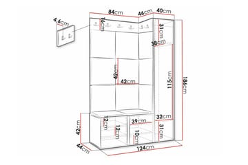Dunvegan Highboard White - Oppbevaring - Skap - Oppbevaringsskap
