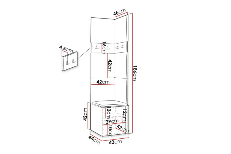 Dunvegan Highboard White - Oppbevaring - Skap - Oppbevaringsskap