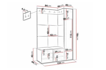 Dunvegan Highboard White - Oppbevaring - Skap - Oppbevaringsskap