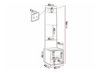 Dunvegan Highboard White - Oppbevaring - Skap - Oppbevaringsskap