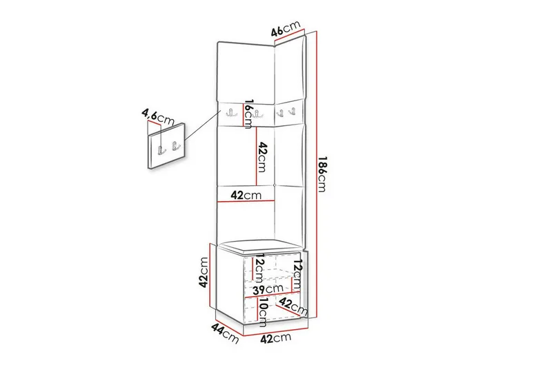 Dunvegan Highboard White - Oppbevaring - Skap - Oppbevaringsskap