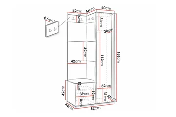 Dunvegan Highboard White - Oppbevaring - Skap - Oppbevaringsskap