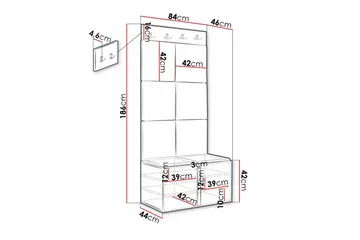 Dunvegan Highboard White - Oppbevaring - Skap - Oppbevaringsskap