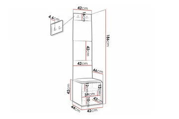 Dunvegan Highboard White - Oppbevaring - Skap - Oppbevaringsskap
