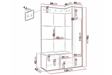 Dunvegan Highboard White - Oppbevaring - Skap - Oppbevaringsskap