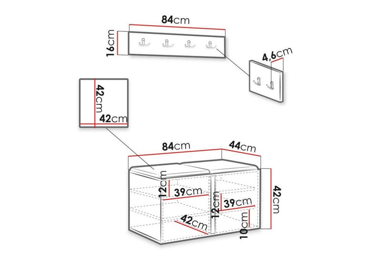 Dunvegan Highboard White - Oppbevaring - Skap - Oppbevaringsskap