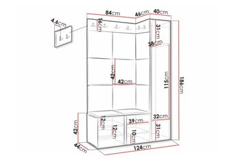 Dunvegan Highboard White - Oppbevaring - Skap - Oppbevaringsskap
