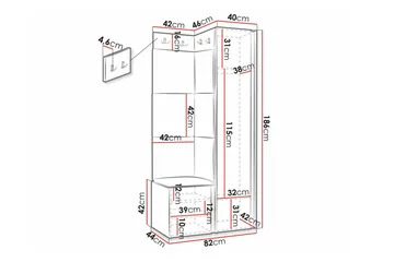 Dunvegan Highboard White - Oppbevaring - Skap - Oppbevaringsskap