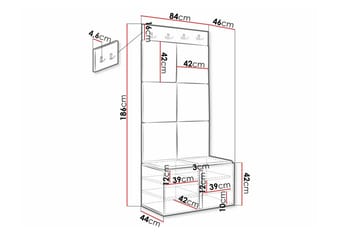 Dunvegan Highboard White - Oppbevaring - Skap - Oppbevaringsskap