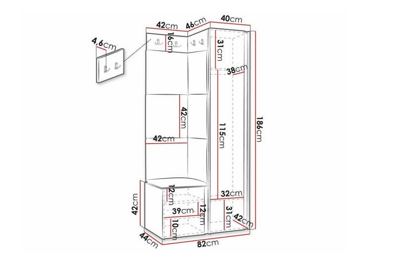 Dunvegan Highboard White - Oppbevaring - Skap - Oppbevaringsskap
