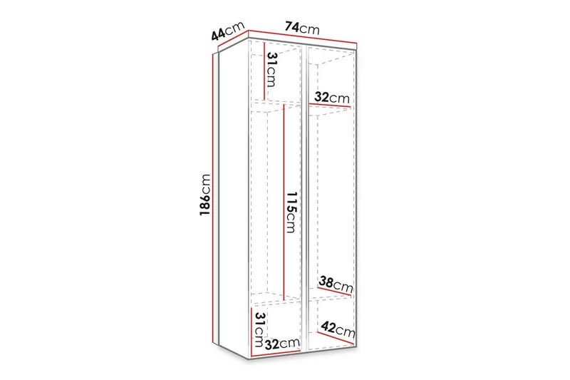 Dunvegan Highboard White - Oppbevaring - Skap - Oppbevaringsskap