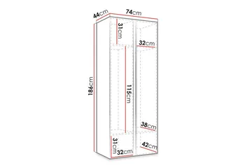 Dunvegan Highboard White - Oppbevaring - Skap - Oppbevaringsskap