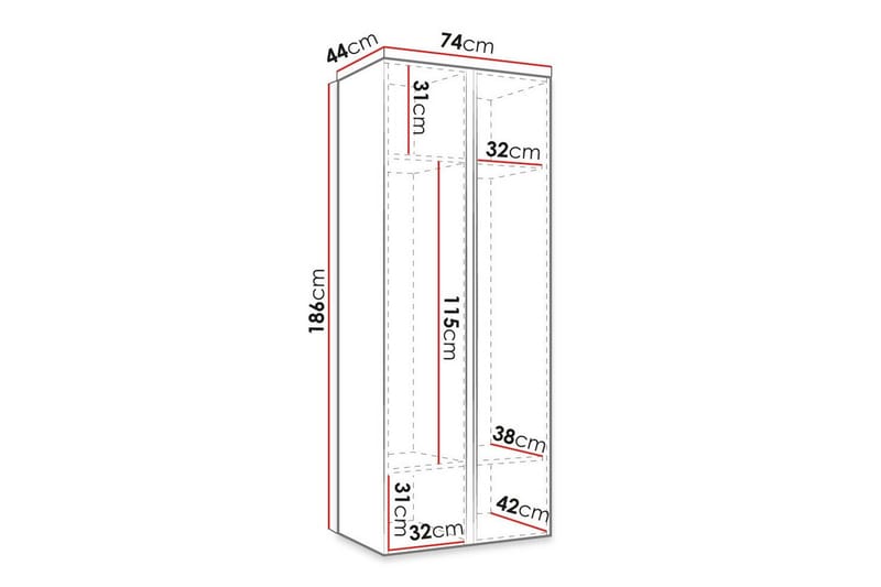 Dunvegan Highboard White - Oppbevaring - Skap - Oppbevaringsskap