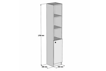 Durow Baderomskap 30 cm - Hvit - Oppbevaring - Skap - Oppbevaringsskap