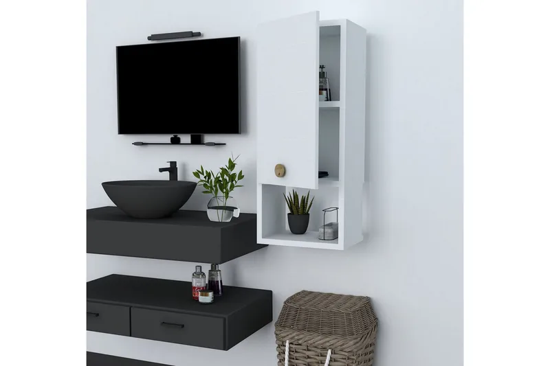 Estephen Baderomsskap 71 cm - Hvit - Hus & oppussing - Kjøkken & bad - Baderom - Baderomsmøbler & baderomsinnredning - Veggskap & høyskap