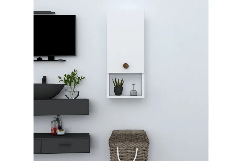 Estephen Baderomsskap 71 cm - Hvit - Hus & oppussing - Kjøkken & bad - Baderom - Baderomsmøbler & baderomsinnredning - Veggskap & høyskap