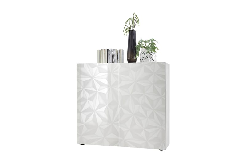Fasett Skap 121 cm - Hvit - Oppbevaring - Skap - Oppbevaringsskap