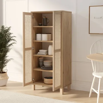 Flerbruks skap Hanah Home Dune (60 x 133,6 x 35 cm) Eik - Eik - Oppbevaring - Skap - Oppbevaringsskap