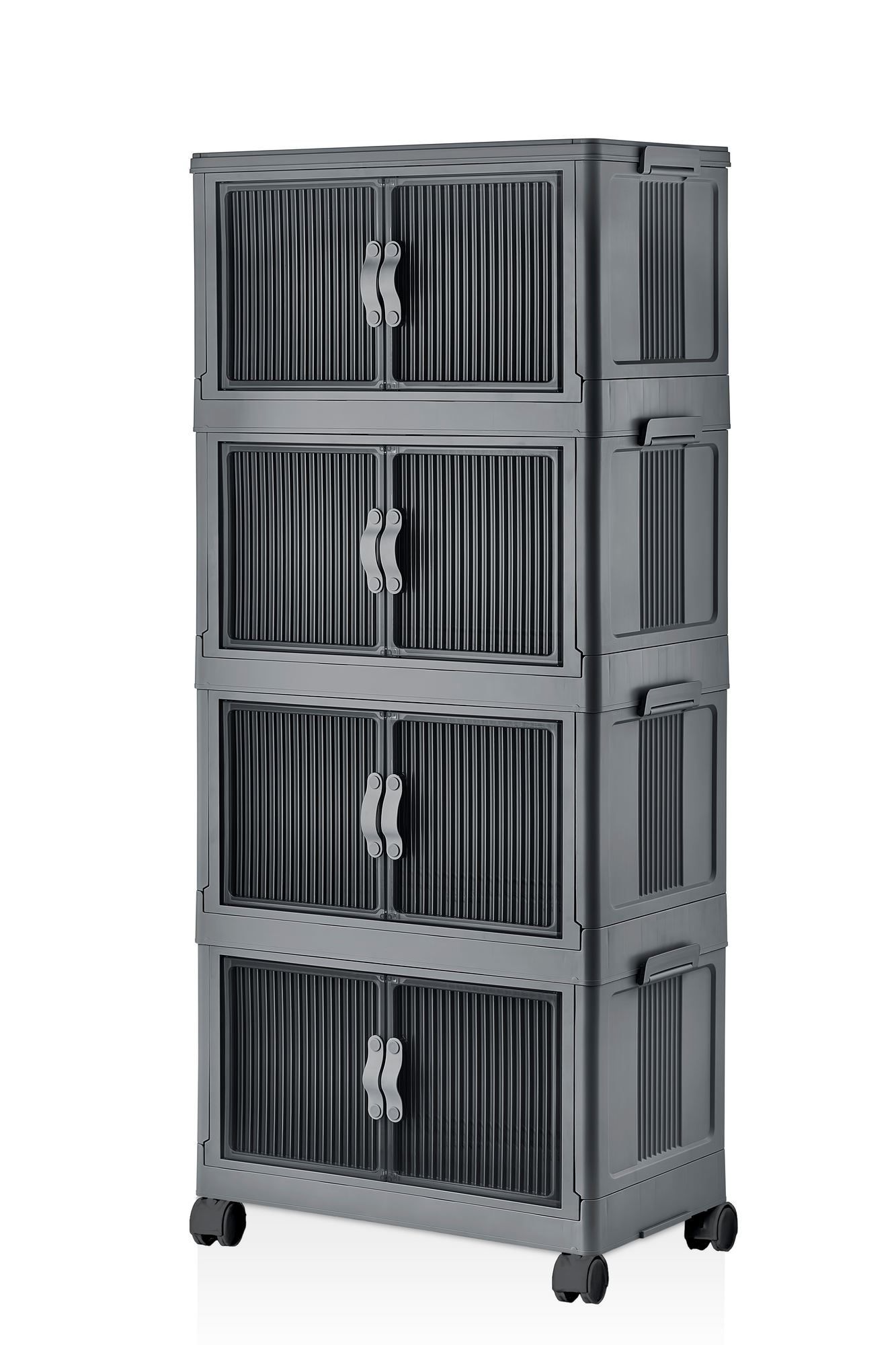 Flerbruks skap Hanah Home Lavine 127 (56 x 127 x 56 cm) Antrasitt - Antrasitt