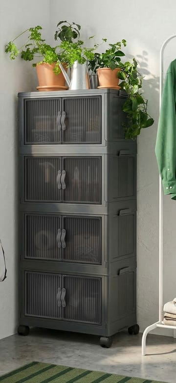 Flerbruks skap Hanah Home Lavine 127 (56 x 127 x 56 cm) Antrasitt - Antrasitt - Oppbevaring - Skap - Oppbevaringsskap - Omkledningsskap