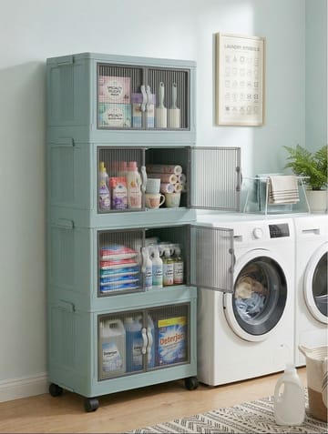 Flerbruks skap Hanah Home Lavine 127 (56 x 127 x 56 cm) Baby Blue - Oppbevaring - Skap - Oppbevaringsskap - Omkledningsskap