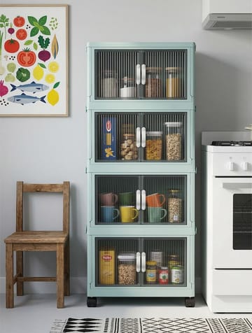 Flerbruks skap Hanah Home Lavine 127 (56 x 127 x 56 cm) Baby Blue - Oppbevaring - Skap - Oppbevaringsskap - Omkledningsskap