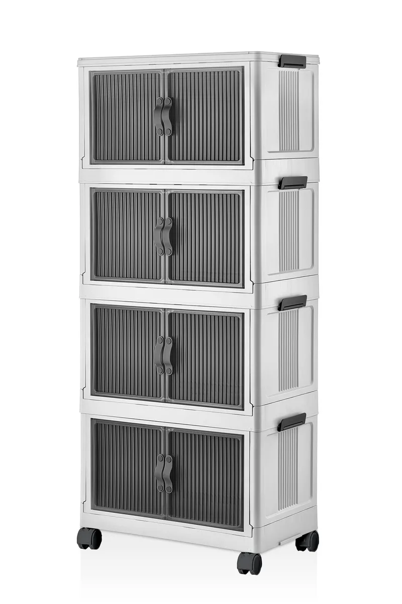 Flerbruks skap Hanah Home Lavine 127 (56 x 127 x 56 cm) Hvit, undefined