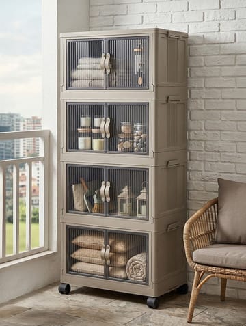 Flerbruks skap Hanah Home Lavine 127 (56 x 127 x 56 cm) Lyseblå - Oppbevaring - Skap - Oppbevaringsskap - Omkledningsskap