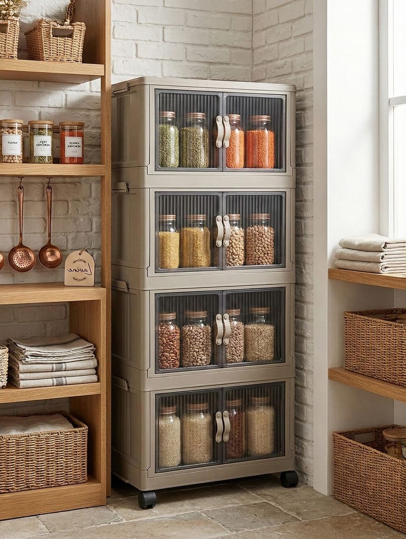 Flerbruks skap Hanah Home Lavine 127 (56 x 127 x 56 cm) Lyseblå - Oppbevaring - Skap - Oppbevaringsskap - Omkledningsskap