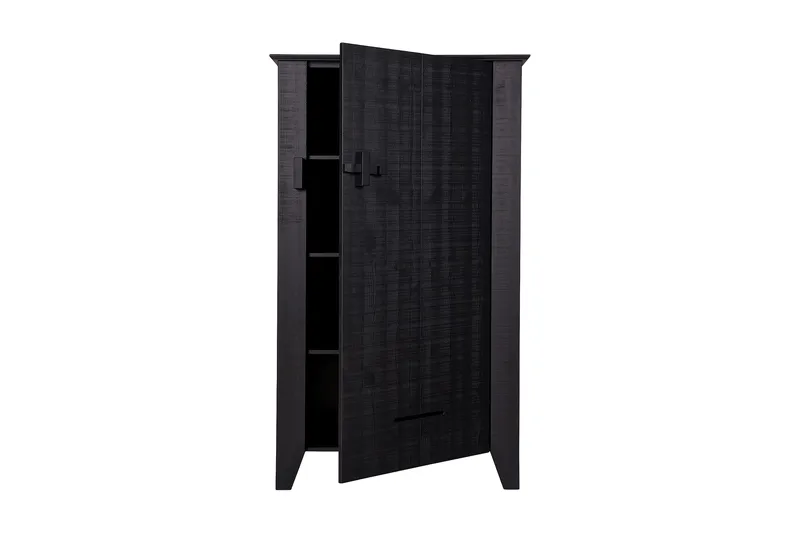 Gijs Oppbevaringsskap 85 cm - Svart Furu - Oppbevaring - Skap - Oppbevaringsskap