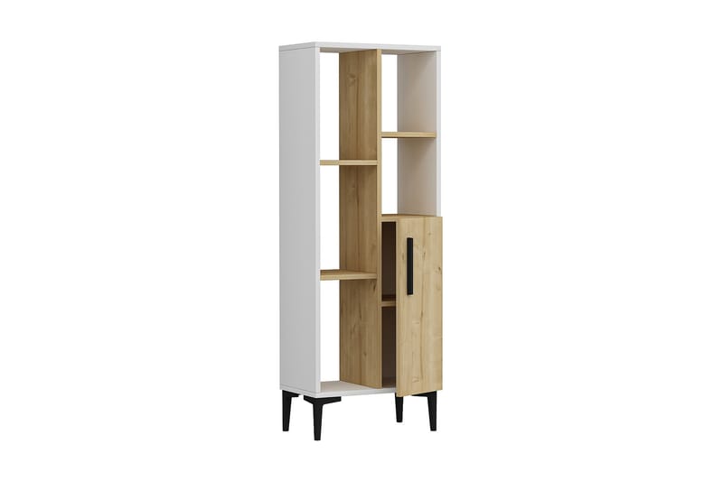 Glascote Highboard 50x30 cm - Blå/Natur/Hvit - Oppbevaring - Skap - Oppbevaringsskap
