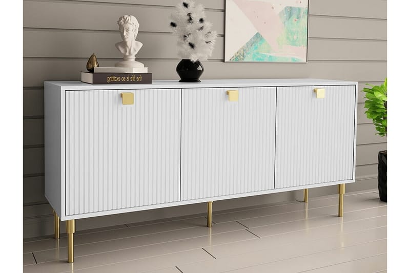Glenndale Highboard - Hvid - Oppbevaring - Skap - Oppbevaringsskap