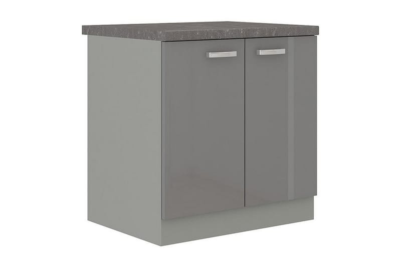 Grått Skap med Dører 80x60x82 cm - Oppbevaring - Skap - Oppbevaringsskap